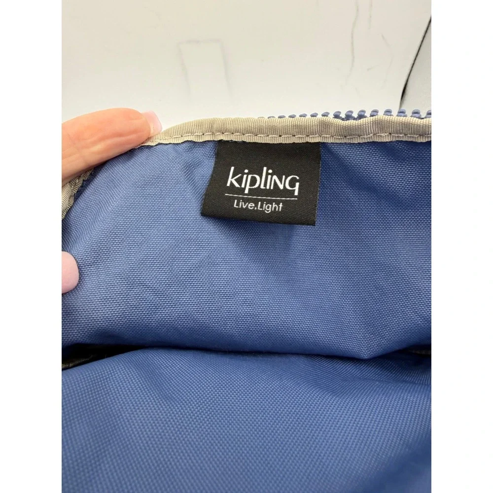 Kipling Tally Crossbody Phone‎ Bag Blue Nylon Small Travel Pouch with Card Slots